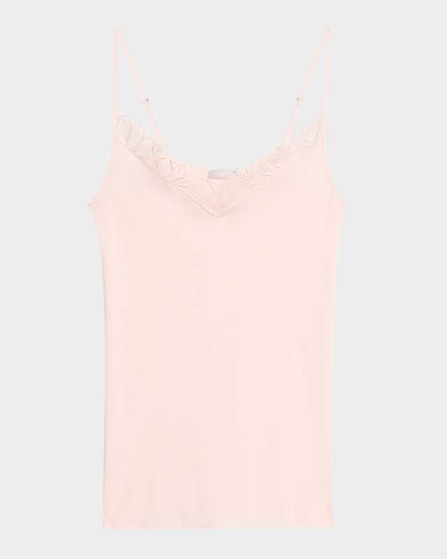 Belina Embroidered-Trim Cotton Cami